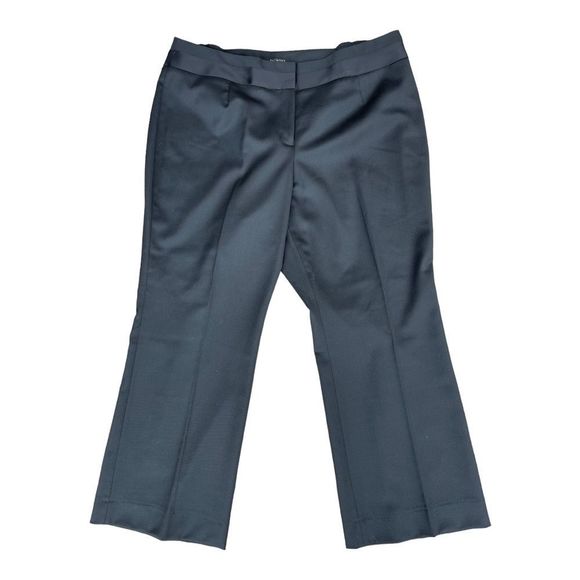 Talbots Black Label Heritage Tuxedo Pant Wool Blend Satin Waist Band Sz 18W - Picture 1 of 6